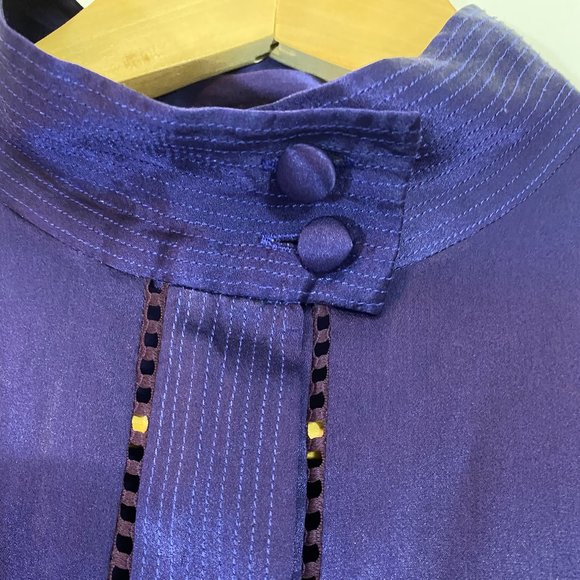 100% Silk Vintage Marc Allan Blouse - Picture 3 of 12